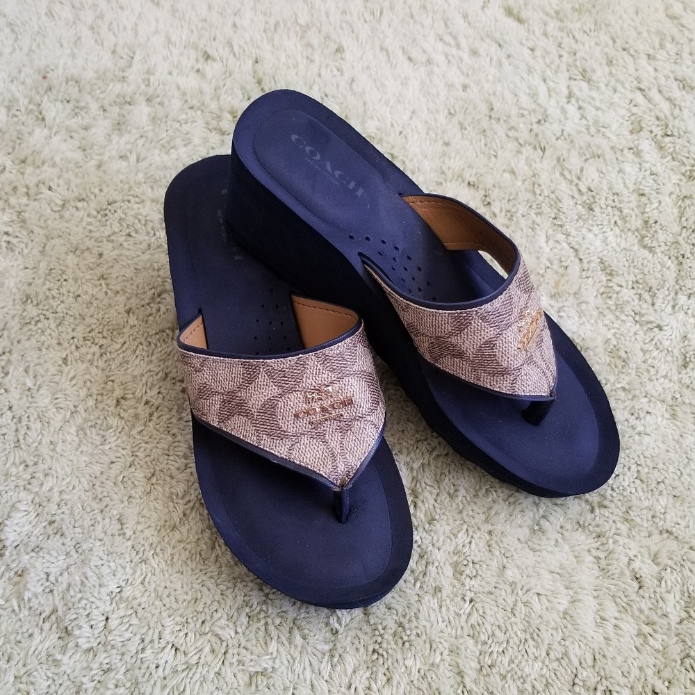 🔴SOLD🔴 Coach Platform Wedge Sandals - Picture 2 of 8